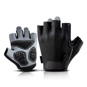 Professional Racing Cycling <b>Gloves</b> Half Finger Leather/Neoprene with Safety Padding Anti-Slip Palm for Outdoor Cycling - Product Image 1