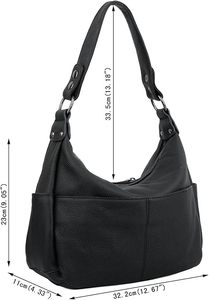 Sac fourre-tout de luxe en cuir véritable pour femme, design élégant en cuir de vachette, avec deux poignées et fermeture éclair, personnalisable avec logo, vente en gros - Product Image 6