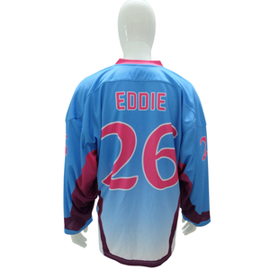 เสื้อฮอกกี้น้ำแข็งระบายอากาศ แห้งเร็ว ซับเหงื่อ ต้านเชื้อแบคทีเรีย ไซส์ใหญ่ ผ้าเนื้อนุ่ม ยืดหยุ่นได้ สกรีนชื่อทีมได้ สำหรับทีมชาย - Product Image 2