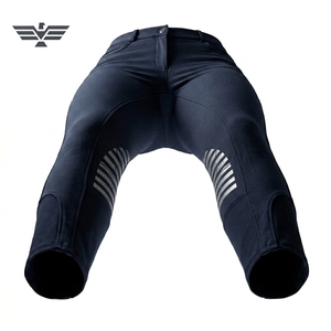 EMPIRE TREND WEARS Women High Waist <b>Full</b> Length Riding Pants Navy Blue Spandex Polyester Four-Way Stretch Zipper Closure Wear - Product Image 4