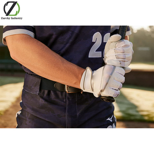 Guantes de Bateo de Béisbol |   Par |   Adultos y Jóvenes |   Palma de cuero de grano completo |   Insertos AirMesh |   Correa de Muñeca QuikAdjust - Product Image 3