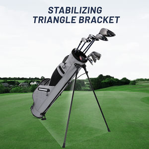 Sac de golf de transport du dimanche en cuir synthétique durable avec mécanisme de pieds stabilisateurs et organisation facile des clubs pour les voyages - Product Image 6