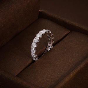 Fine Jewelry GRA Certified Moissanite Diamond <b>Ring</b> 925 Sterling <b>Silver</b> Hip Hop Moissanite <b>Eternity</b> <b>Ring</b> Stacking <b>Rings</b> Jewelry - Product Image 6