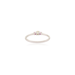 สินค้าขายดี แหวนทองคำขาวแท้ 14K ประดับทับทิมและเพชรเหลือง ดีไซน์เรียบหรู เหมาะสำหรับสวมใส่ทุกวัน สำหรับผู้หญิง - Product Image 6