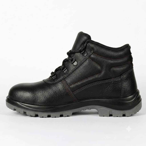 Botas de Seguridad con Puntera de Acero y Cuero Negro para Hombre, Entresuela de Kevlar, Antideslizantes, Zapatos de Trabajo - Product Image 6