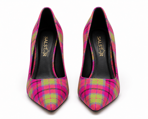 Escarpins à talons aiguilles écossais à motif tartan pour femmes, pour mariage et fête, fabricant OEM & ODM, logo personnalisé, tartan personnalisé - Product Image 2