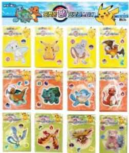 Autocollants holographiques Olympus F10 Pokemoned Pang Aurora, 60 pièces/feuille, papeterie pour enfants, décoration brillante, dessin animé, bricolage, artisanat - Product Image 1