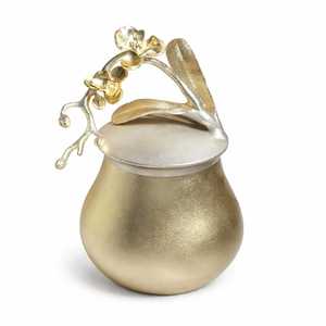 Elegante Recipiente de Agua Tradicional Indio de Latón, Forma de Handi Curva y Elegante, Acabado Dorado, Recipiente Kalash para Pooja, Rituales y Cocina - Product Image 3