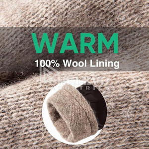 Gants unisexes en cuir PU, chauds, thermiques, compatibles écran tactile, séchage rapide et respirants, doublure en laine pour la conduite et la moto - Product Image 5