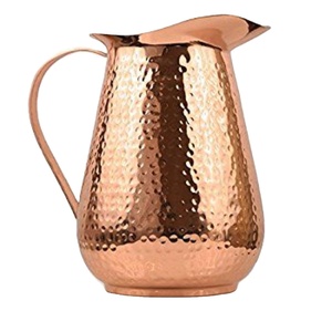 เหยือกทองแดงโบราณมีด้ามจับทองทองเหลืองขายดีเหยือกน้ำดื่มหรูหราสำหรับตกแต่งโต๊ะเหยือก100% ประโยชน์ต่อสุขภาพ - Product Image 3