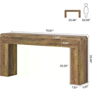 Consolle in Legno per Divano, Ingresso o Corridoio - Tavolo Consolle Versatile per Ingresso - Product Image 5