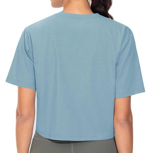 Fournisseur d'usine – T-shirt court pour femme, vente en gros, prix abordable, tissu de haute qualité, anti-humidité, léger, grande taille, coupe ample - Product Image 2