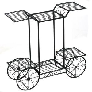 Étagère de présentation à 6 niveaux pour chariot de jardin, support décoratif pour fleurs, pots et plantes - Product Image 1