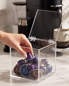 Boîte à dosettes de café en acrylique avec couvercle Organisateur parfait pour les dosettes de café, ajoutant de l'élégance à votre expérience de café - Product Image 4
