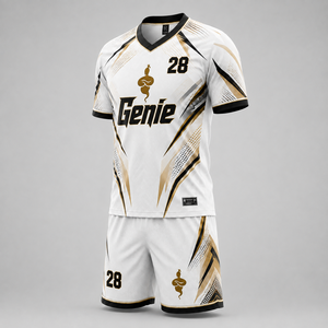 Conjunto de Uniforme Deportivo Personalizado Hecho con Material de Poliéster que Absorbe la Humedad, Construcción Ligera y Movimiento Flexible - Product Image 4