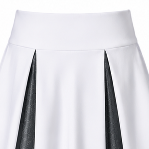 Ensemble d'uniformes de cheerleading sublimés blancs et noirs sans manches – Haut et jupe pour équipe sportive – Tenue de sport pour entraînement, performance et compétition - Product Image 6