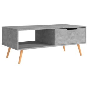 Mesa de centro de madera de ingeniería de 39,4 "x 19,5" x 16,9 "gris hormigón - Product Image 2