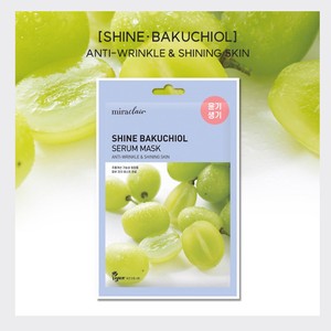 มาส์กหน้าเกาหลี Miraclair Shine Bakuchiol Serum Mask 23 มล. ผลิตในเกาหลี แผ่นมาส์กสีขาว ไนอะซินาไมด์ สมุนไพร - Product Image 1