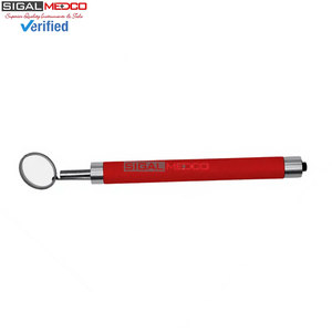 Miroir buccal dentaire de qualité supérieure avec lumière LED, manche rouge, acier inoxydable, miroir de diagnostic pour examen oral, dentiste - Product Image 3