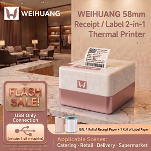 Imprimante thermique de reçus et d'étiquettes P20 Mini 58 mm couleur or rose avec USB+BT - Product Image 4