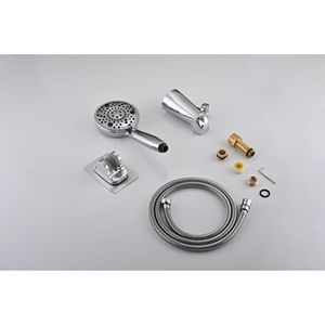 Set Doccia a Mano ad Alta Pressione con 8 Impostazioni, Tubo Flessibile e Deviatore per Vasca, Set Accessori Bagno - Product Image 3