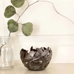 Bol en métal artisanal haut de gamme, bol artistique pour servir les fruits, pour la décoration de table de salle à manger de maison ou de restaurant de luxe, plaqué et sûr - Product Image 3