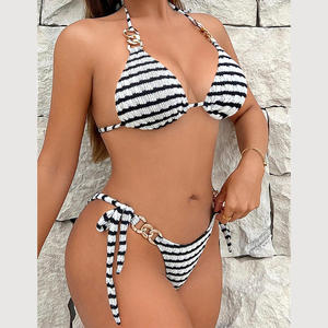 Maillot de bain personnalisé pour femme, maillot de bain imprimé tendance, maillots de bain dos nu, bikini deux pièces, vêtements de bain et de plage - Product Image 3