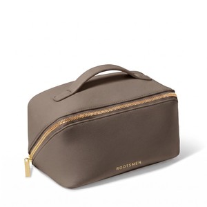 Luxury Bag PU Leather Lay Flat <b>Cosmetic</b> <b>Case</b> Gold Zip Around Wipeable Lining Custom Logo BSCI Factory - Product Image 2
