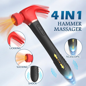 Marteau de massage vibrant en silicone pour femme, outil de soin corporel en plastique pour la taille et les mains, simulation de massage pour chambre d'hôtel - Product Image 1