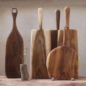 เขียงไม้เนื้อแข็งทันสมัยปี 2026 สำหรับหั่นผลไม้ ผัก และเนื้อสัตว์ เขียงไม้สไตล์เรียบง่าย อุปกรณ์ครัว - Product Image 1
