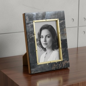 Handcrafted Eco-Friendly Bone Inlay Photo <b>Frame</b> with Modern <b>Design</b> Natural Color Customized Shape for Home Decoration - Product Image 4
