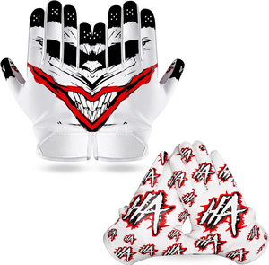 Nuevos Guantes Personalizables para Receptor de Fútbol Americano con Agarre Antideslizante y Diseño de Dedos Completos - Product Image 4