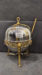 2026 New Best Selling Luxury Brass And Stainless Steel Round Style Chafing Dish With Ornate <b>Legs</b> And Lid High On Demand - Product Image 5