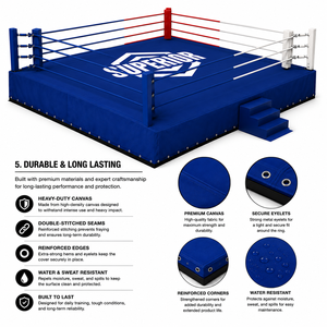 Couverture de ring de boxe personnalisée avec logo imprimé, toile de haute qualité pour ring de boxe. - Product Image 5