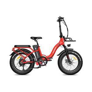 Vélo pliant F20 Max, Shimano 7 vitesses, roues en aluminium, fourche à suspension à ressort de 50 mm, phare LED, selle personnalisée - Product Image 1