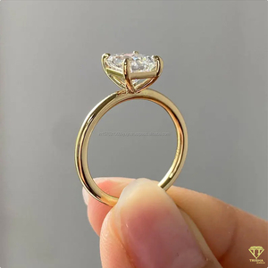 Oval Cut Moissanite Diamond <b>Solitaire</b> Engagement <b>Ring</b> in 925 Sterling <b>Silver</b> Vintage Prong Setting IGI Certified for Women - Product Image 3
