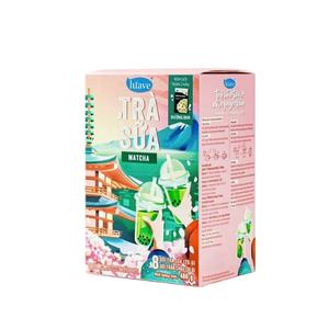 Elegancia japonesa en minutos Té con leche Matcha Mezcla instantánea Caja de perlas de tapioca Embalaje 12 meses Vida útil Fácil de preparar Polvo - Product Image 1