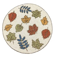 Tapis de table moderne antidérapant en verre à motifs de citrouilles d'automne faits à la main pour la décoration de fête de mariage