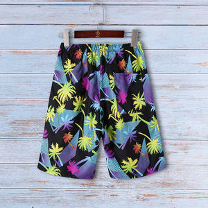 Short de bain pour homme à imprimé floral bleu, séchage rapide, taille élastique, décontracté, avec poches, longueur Bermuda, short de plage - Product Image 5