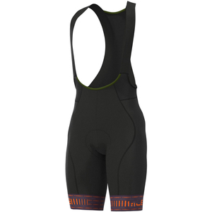 Cuissard de cyclisme pour homme noir avec bordure orange, respirant, en Spandex et Nylon, pour une performance optimale - Product Image 1