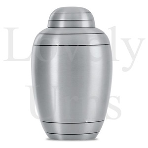 Simple metal cremation urn funeral <b>memorial</b> <b>keepsake</b> lightweight durable metal urn elegant tribute home decor remembrance urn - Product Image 2