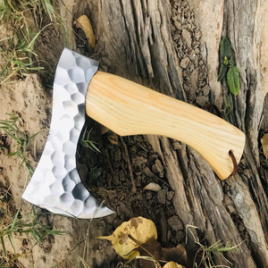Handmade Industrial Grade Carbon Steel <b>Axe</b> <b>wood</b> Handle Survival Leather Hatchet Forged Artisan <b>Axe</b> - Product Image 5