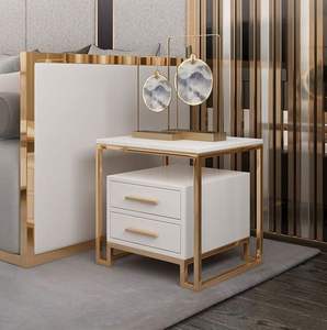 Wholesale Luxury Furniture <b>Side</b> <b>Table</b> Gold Plated Metal Cabinet <b>Table</b> for Living Room, <b>Drawing</b> Room, Office Indian Supplier - Product Image 3