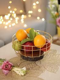Corbeille à fruits ronde moderne en métal, conteneur de rangement 203 mm, support alimentaire de cuisine durable, conception soudée à un seul niveau - Product Image 2