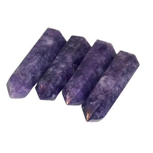 Torre de Cristal de Lepidolita Natural al por Mayor, Puntas Pulimentadas, Piedra Curativa Púrpura para Equilibrio Energético y Decoración del Hogar - Product Image 2