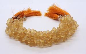 Perles de citrine naturelle facettées en forme de larme AAA, taille 6x9 MM, perles de pierre précieuse de citrine en forme de goutte, brin de 20 pouces, perles facettées en forme de larme en vrac - Product Image 3