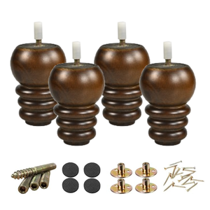 Modern Round Wooden Furniture Leg Solid <b>Wood</b> Sofa Chair Cabinet Replacement Leg Smooth Finish Durable Support - Product Image 5