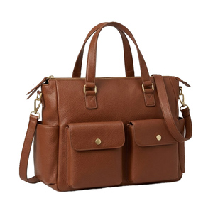 Diaper Bag Genuine Leather Waterproof Baby Travel <b>Backpack</b> with USB Charging <b>Large</b> Capacity Organizer for Moms and Dads - Product Image 5