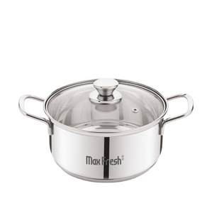 Juego de utensilios de cocina de acero inoxidable de alta calidad con tapa de vidrio - Product Image 1