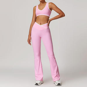 Conjunto Deportivo sin Costuras al por Mayor para Mujer, Traje de Yoga Transpirable, Ropa de Gimnasio, Conjuntos Deportivos Estampados - Product Image 6